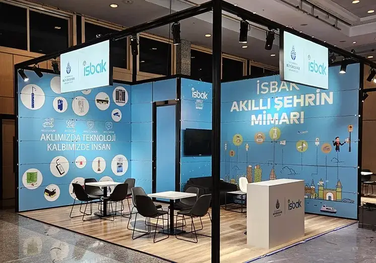 İSBAK için kurulan maxima sistem fuar standı