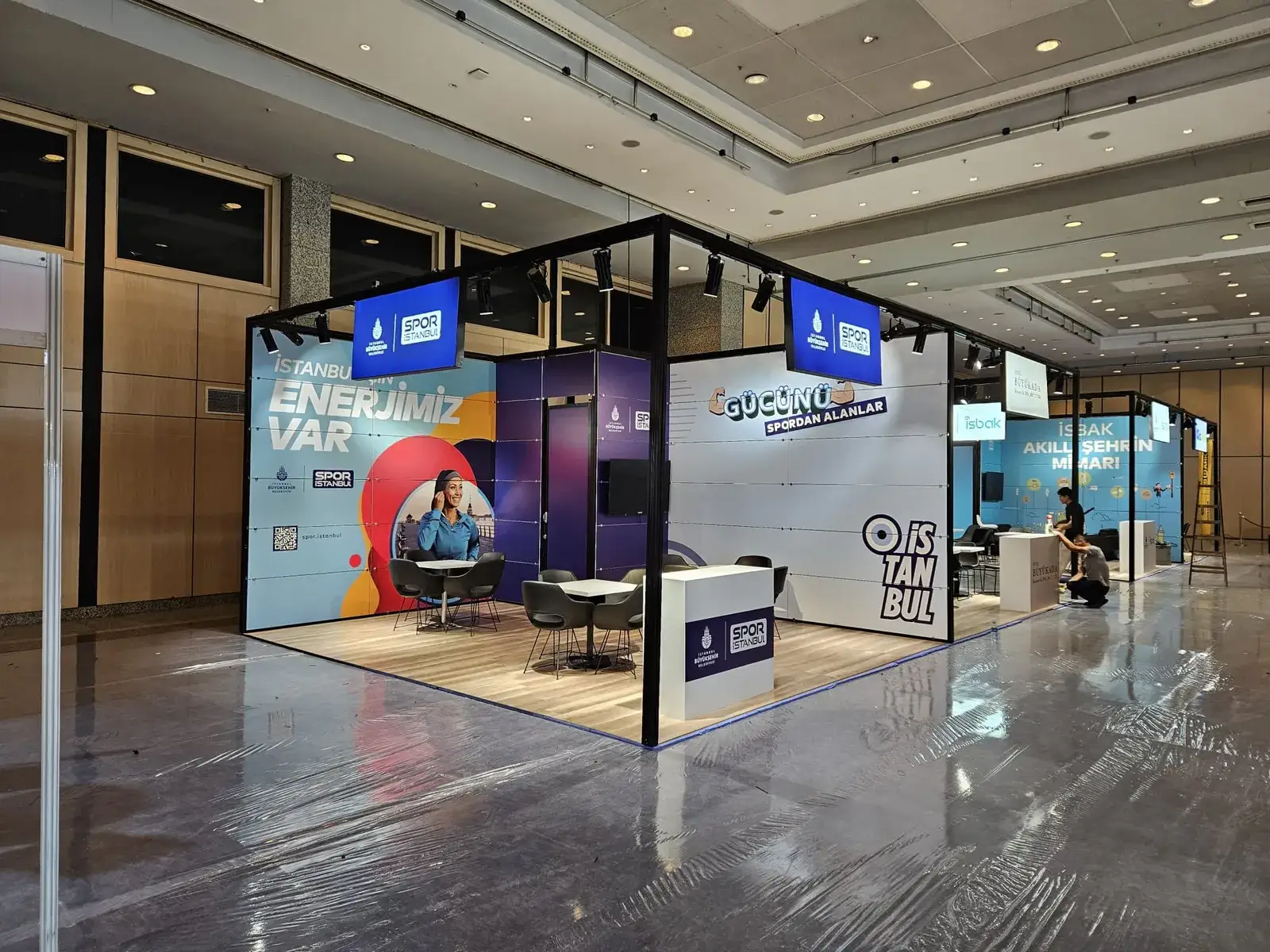 Spor İstanbul için kurulan maxima sistem fuar standı